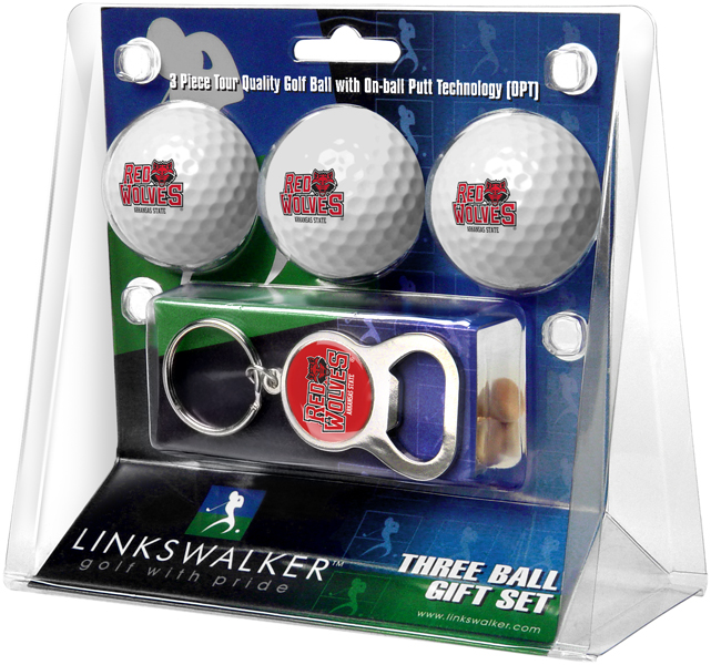 3 ProVictory Golf Balls w/<br>Key Chain Bottle Opener