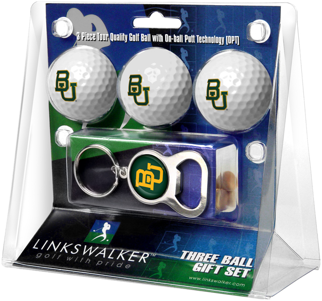 3 ProVictory Golf Balls w/<br>Key Chain Bottle Opener