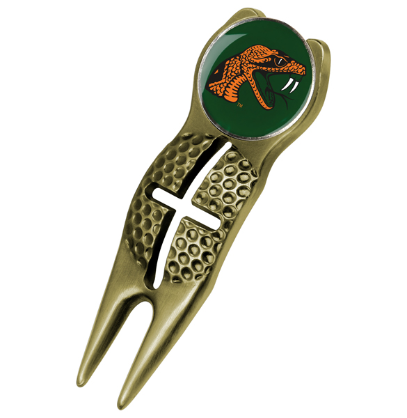 Crosshairs Divot Tool<br> w/ Logo'd Marker  - Gold