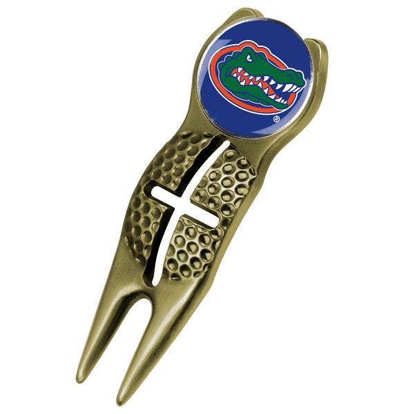 Crosshairs Divot Tool<br> w/ Logo'd Marker  - Gold