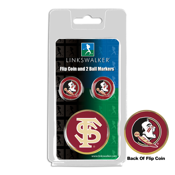 Team Flip Coin w/ <br> 2 Logo'd Ball Markers