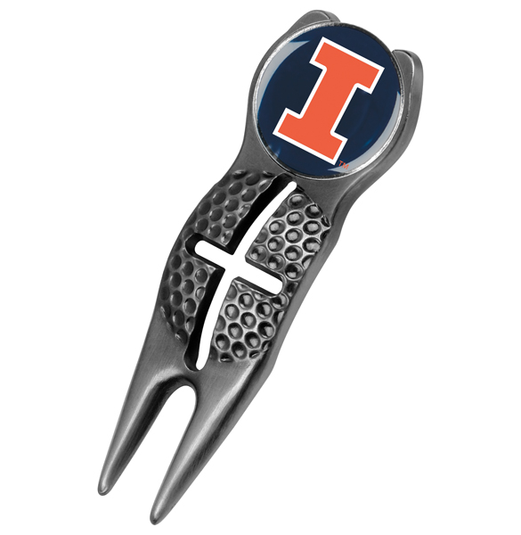 Crosshairs Divot Tool<br> w/ Logo'd Marker  - Black