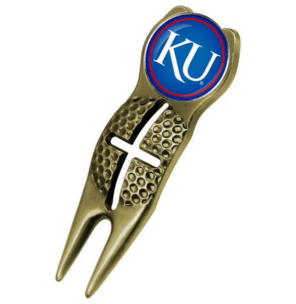 Crosshairs Divot Tool<br> w/ Logo'd Marker  - Gold