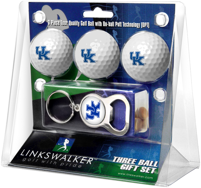 3 ProVictory Golf Balls w/<br>Key Chain Bottle Opener