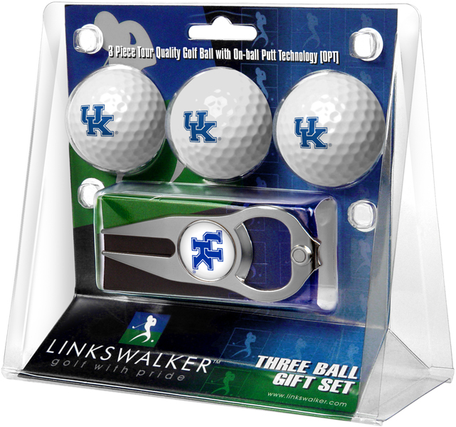3 ProVictory Golf Balls w/<br>Hat Trick Divot Tool