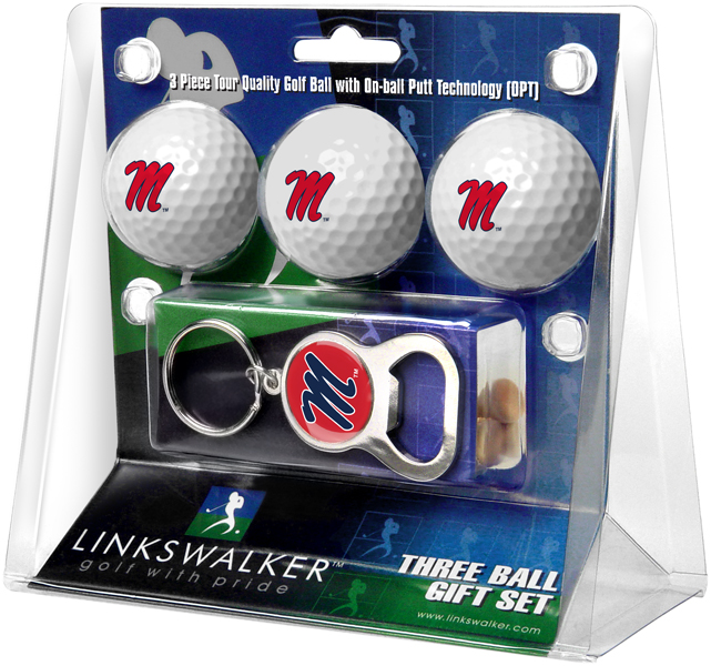 3 ProVictory Golf Balls w/<br>Key Chain Bottle Opener