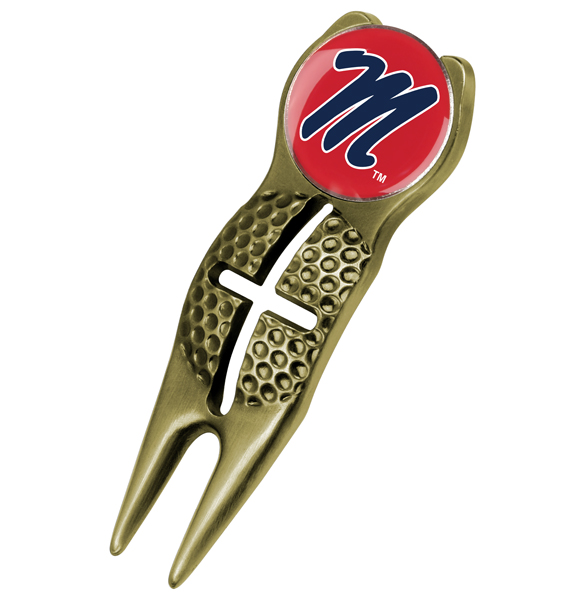 Crosshairs Divot Tool<br> w/ Logo'd Marker  - Gold