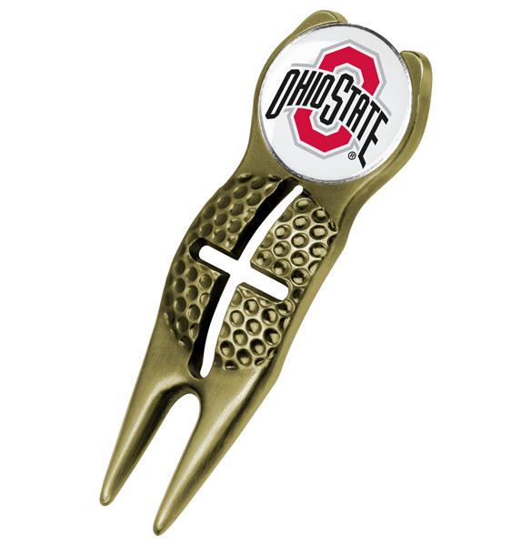 Crosshairs Divot Tool<br> w/ Logo'd Marker  - Gold