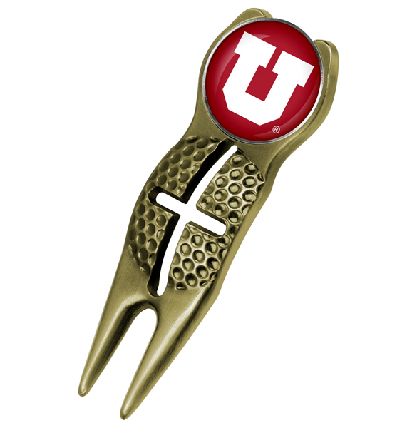 Crosshairs Divot Tool<br> w/ Logo'd Marker  - Gold