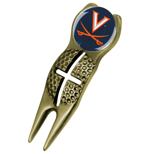 Crosshairs Divot Tool<br> w/ Logo'd Marker  - Gold