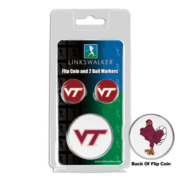 Team Flip Coin w/ <br> 2 Logo'd Ball Markers