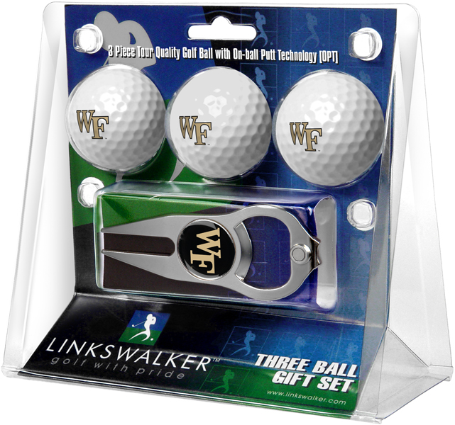 3 ProVictory Golf Balls w/<br>Hat Trick Divot Tool