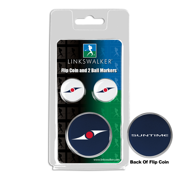 Team Flip Coin w/ <br> 2 Logo'd Ball Markers