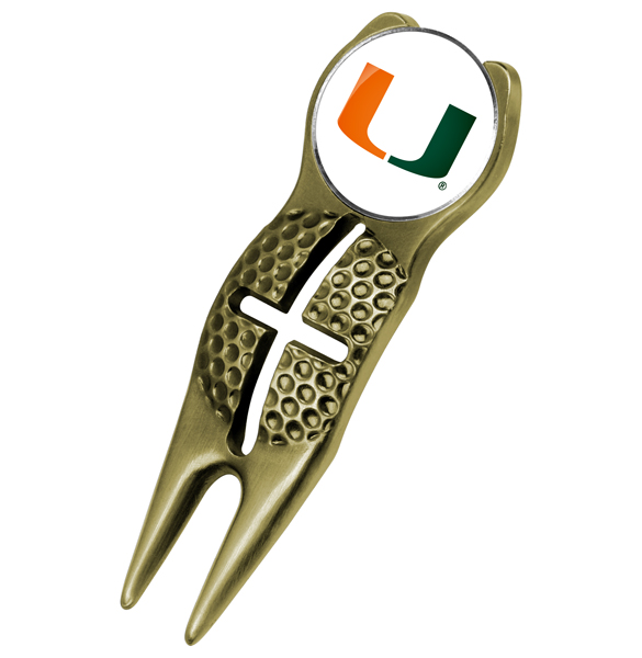 Crosshairs Divot Tool<br> w/ Logo'd Marker  - Gold