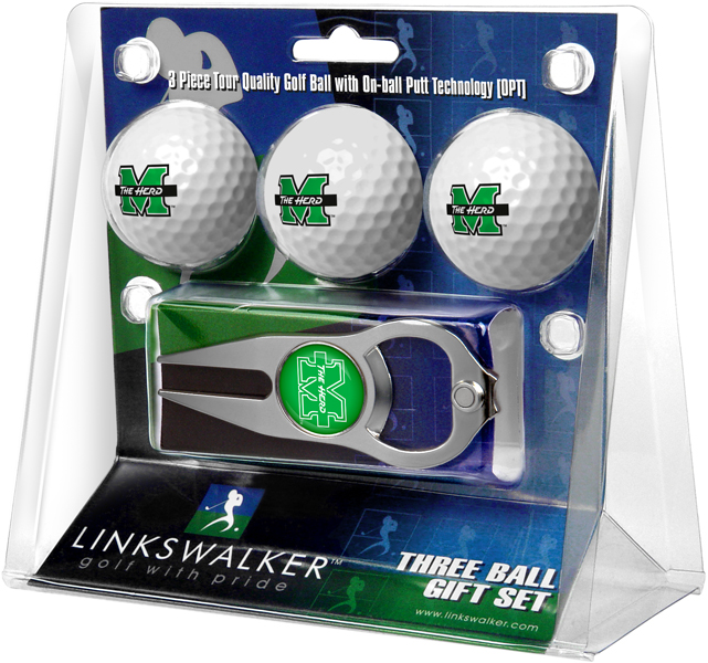 3 ProVictory Golf Balls w/<br>Hat Trick Divot Tool