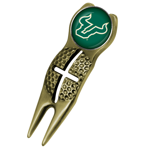 Crosshairs Divot Tool<br> w/ Logo'd Marker  - Gold