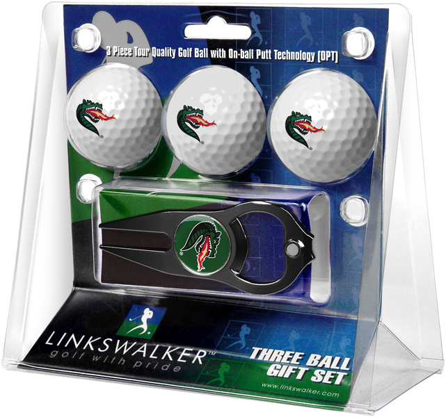 3 ProVictory Golf Balls w/<br>Hat Trick Divot Tool-Black